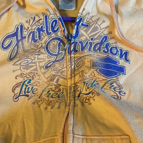 Front zip Harley Davidson lightweight hoodie - Picture 4 of 7